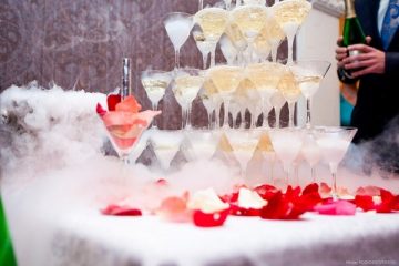 Как сделать пирамиду из шампанского на свадьбу
